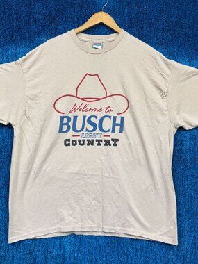 Welcome to Busch Light Country Oversized Beer Promo Tee L